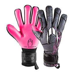 HO Soccer First Superlight Negative Mark Pink Guantes de Portero, Unisex Niños, Negro/Rosa, 6