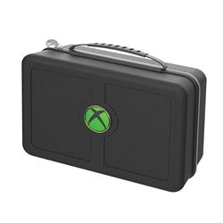 Game Traveler - Custodia per sistema Xbox System S con licenza e testata da Xbox, custodia rigida in nylon balistico, tiene saldamente la console System S, 2 controller, con tasca a rete che contiene