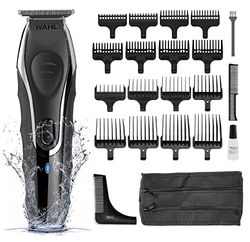 Wahl Aqua Blade - Recortadora de barba y barba (herramienta de modelado de barba, peine para barbas, recortadores para hombres, cortadores de rastrillos, juego de aseo masculino, corte ultra cerrado, totalmente lavable, uso húmedo/seco, cuidado de la barba)