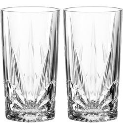 LEONARDO Il Mondo Cape Cod Lot de 2 verres à long drink avec aspect facettes, finition de qualité supérieure - Contenance 530 ml - Passe au lave-vaisselle - 2 verres à cocktail transparents