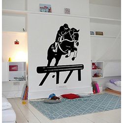 Tatoutex Stickers Cavalier et Cheval de Cross - Beige, L 100cm x H 120cm