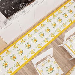 PETTI Artigiani Italiani - Alfombra para Cocina Antideslizante y Lavable, 52 x 140 cm, diseño de Frutas Mixtas 01, 100% Fabricado en Italia (TPCD-Frutti_MISTI-01-140)