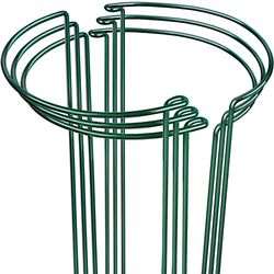 LEOBRO 6 Pack Plant Support Plant Stakes, Metal Peony Support, Garden Plant Supports, Plant Cage, Plant Support Ring, Plant Support Stakes for Peony, Tomato, Hydrangea, Indoor Plants, 9.8 W x 15.7 H