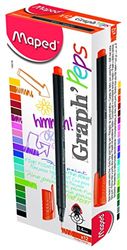 Maped 749103 Grafiek Peps Fineliner Pen Marshmallow (Pak van 12 pen) Fruitig