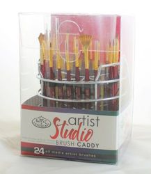 Kleine 24 Borstels Artiesten Studio Brush Caddy - Alle Media Borstels