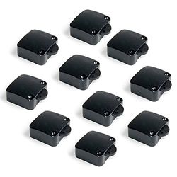 EMUCA 5070917 Lot de 10 Interrupteurs de Porte de Meuble 2 positions on-off, Noir