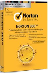 Norton 360 V6 - premier édition (3 postes, 1 an)