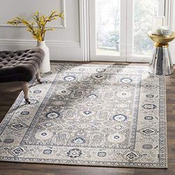 SAFAVIEH Tapis Traditionnel Pour Salon, Salle à manger, Chambre à coucher - Patina Collection, Tapis à poil court, Taupe et Ivoire, 122 X 183 cm