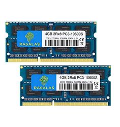 Rasalas 8 GB Kit (2 x 4 GB) PC3-10600 DDR3 1333MHz SODIMM RAM Upgrade voor AMD Intel Notebook, MacBook Pro 13/15/17 inch begin 2011, iMac 21,5 inch medio 2011, Mac Mini 5,1 en 38,5 EU
