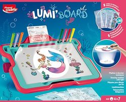 MAPED Creativ - Lumi'Board De wereld van de zeemeerminnen – lichtmachine om te leren tekenen – speelgoed voor creatieve vrije tijd – lichtbord voor kinderen vanaf 4 jaar