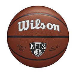 Wilson Team Alliance Brooklyn Nets Ball WTB3100XBBRO, Womens,Mens basketballs, brown, 7 EU