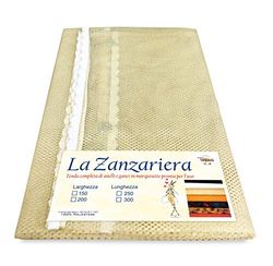 Klamboegordijn voor buiten, tuin, balkon, 150 x 250 cm, beige