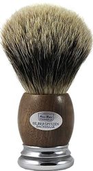 Hans Baier Exclusive Pennello da barba in legno di noce con base in metallo