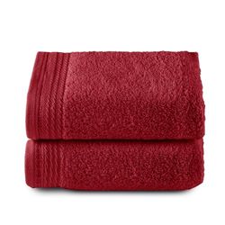 Top Towel - Premium - Grandes Serviettes de Bain - Serviettes de Bain - 2 essuie-Mains - 50 x 100 cm - 100% Coton - 600 grammes - Grenat