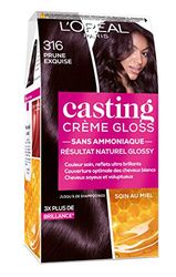 L'Oréal Paris Casting Crème Gloss Coloration Ton Sur Sans Ammoniaque 3.16 Prune Exquise