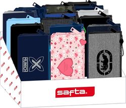 Safta - Triple Pencil Case for Children (16 Units), Resistant, Lightweight, Durable, High Quality, Multicolor, multicoloured, Estándar, Casual