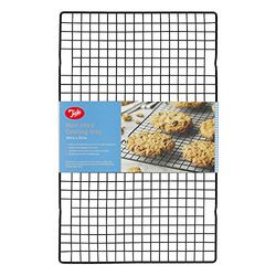 Bandeja alargada para refrigeração de bolos, de Chef Aid, prateada, preto, 40 x 25 cm