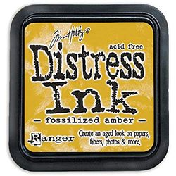 Ranger Tim Holtz Distress Ink Pad, kunststof, fossilized amber, 7,5 x 7,5 x 53 cm