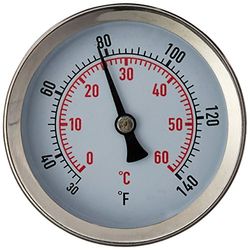 Fast Ferment Thermometer Stainless Steel Thermometer. Compatible with our 3 Gallon, 7.9 Gallon and 14 Gallon Conical Fermenters. FasterFerment Accessories (Stainless Steel Thermometer)