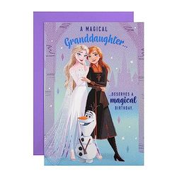 Hallmark Verjaardagskaart voor kleindochter - Disney Frozen Design met Activiteit