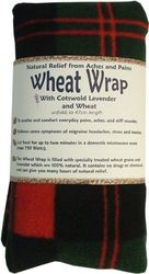 Vagabond Bags Ltd Wheat Wrap in Red and Green Check, Red & Green, Cotswold Lavender