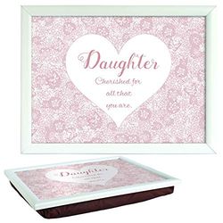 Arora Said with Sentiment 7550 White Lap Tray Daughter, Multicolour, One Size