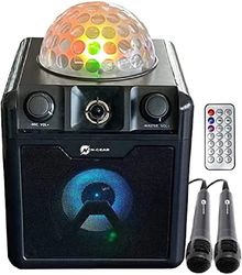 N-Gear DISCO410 Haut-Parleur Bluetooth karaoké et fête avec Boule Disco, Microphone et Fonction Power Bank
