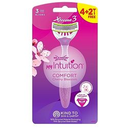 Wilkinson Sword - MyIntuition Comfort Xtreme 3 - Disposable Razor - 3 Flexible Blades Razor for Women - Swivel Head - 2 Lubricating Strips - 4+2 Pack