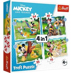 Trefl 4W1 Fajny Dzie; Mickiego/Disney Standard Characters (34604) [Puzzel]