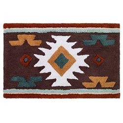 Avanti Linens Tapis de Bain, Tapis de Bain en Coton, décoration de Salle de Bain d'inspiration aztèque (Collection Navajo Dance, 50,8 x 76,2 cm)
