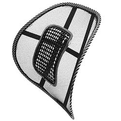 EURO MARKETING MANUFACTURING LOMBY Cojín lumbar transpirable, negro, único