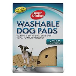 Simple Solution Wasbare trainings- en reishondenpads, herbruikbare hondenplaspad, absorberend en geurregulerend medium, pakket van 2