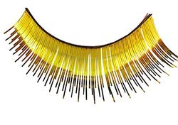 Eulenspiegel 000144 Kunstwimpers, goud metallic, 1 ml speciale wimperlijm, handleiding (mogelijk niet beschikbaar in het Nederlands), voor carnaval, themafeest
