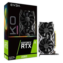 EVGA NVIDIA GeForce RTX 2060 KO Carte graphique Ultra Gaming, 06G-P4-2068-KR, 6GB GDDR6, Dual Fan, Metal Backplate