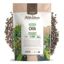 Graines de Chia Bio 500 g - Source de protéines - fibres - OMEGA 3