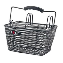Point 05103000 Cesto infantil para roda dianteira (pega ergonómica, 23 x 16 x 13 cm), preto