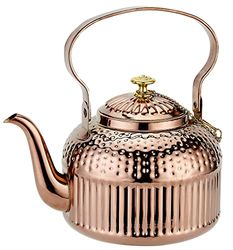 SANQIAHOME 1200 ml Roestvrijstalen Theepot met Infuser koper