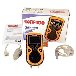 GIMA Oxímetro OXY-100, Oxímetro de pulso digital: monitorización precisa de la saturación de oxígeno (SpO2) y de la frecuencia cardíaca, oxímetro de dedo portátil, SpO2