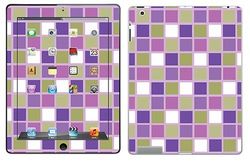 Royal Sticker for Tablet Purple Plaid iPad 3