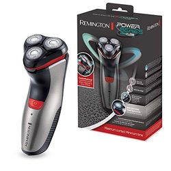 Remington Afeitadora Rotativa Power Series Aqua Plus - Máquina de Afeitar Inalámbrica, Cuchillas de Acero de Precisión, Cabezal Pivotante, Cortapatillas, 40 min Autonomía, Resistente al Agua - PR1350