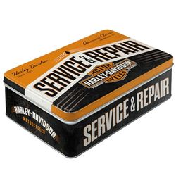 Nostalgic-Art Capa plana retro Harley-Davidson, Service & Repair, ideia de presente para amante de motociclo, metal, design vintage, 23 x 16 x 7 cm