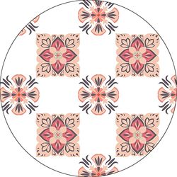 Bonateks, Round Digital Printed Mouse Pad, Non-Slip Base, for Office and Home, Diameter:22cm