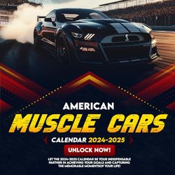 American Muscle Cars Calendar 2024-2025: 16 Months of The Animal from Sep 2024 to Dec 2025,Square 8.5 x 8.5 Inches Gift For Organizing & Planning