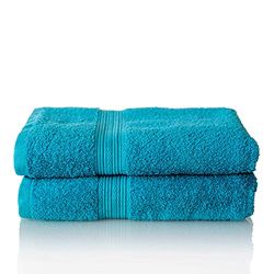 Glart Premium Set of Terry Hand Towels, Range of Terry Towels in 6 Colours and 5 Sizes, Colour: Turquoise, 2X Bath Towels 70 X 140 cm