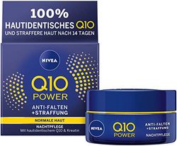 Nivea Q10 Anti Rughe + Power Elasticizzante notte cura per età aussehende Haut, regenerierende Crema Notte, Confezione da (2 X 50 ML)