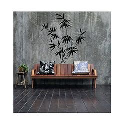 Stickers Bambou - Bleu Foncé, L 40cm x H 44cm