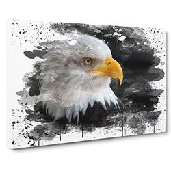 Bald Eagle V3 Modern Canvas Wall Art Print Ready to Hang, Framed Picture for Living Room Bedroom Home Office Décor, 30x20 Inch (76x50 cm)