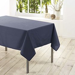douceur d'Intérieur Essentiel, Toalha de mesa retangular, poliéster, cinzento (cinzento escuro), 200 x 140 cm