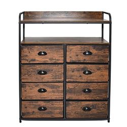 FWStyle Maya Industrial Storage Shelving Unit with Handles