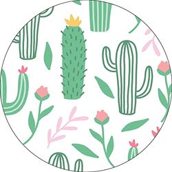 Bonateks, Ronde digitaal bedrukte muismat, antislip onderkant, voor kantoor en thuis, diameter: 22 cm